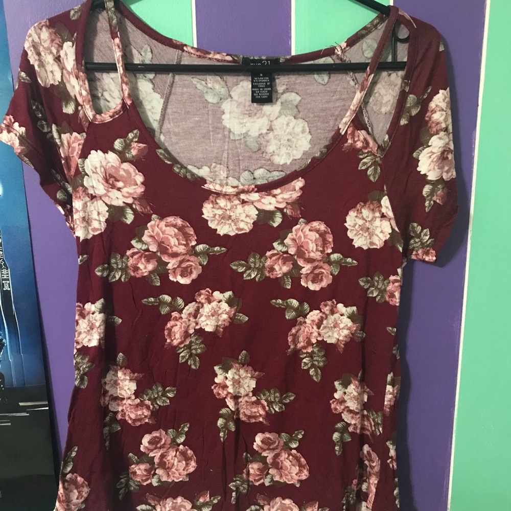 Pink flower shirt